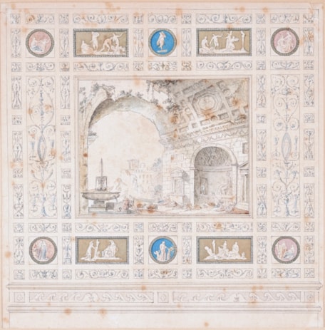 Projet de décor pour la maison antique de Catherine II de Russie